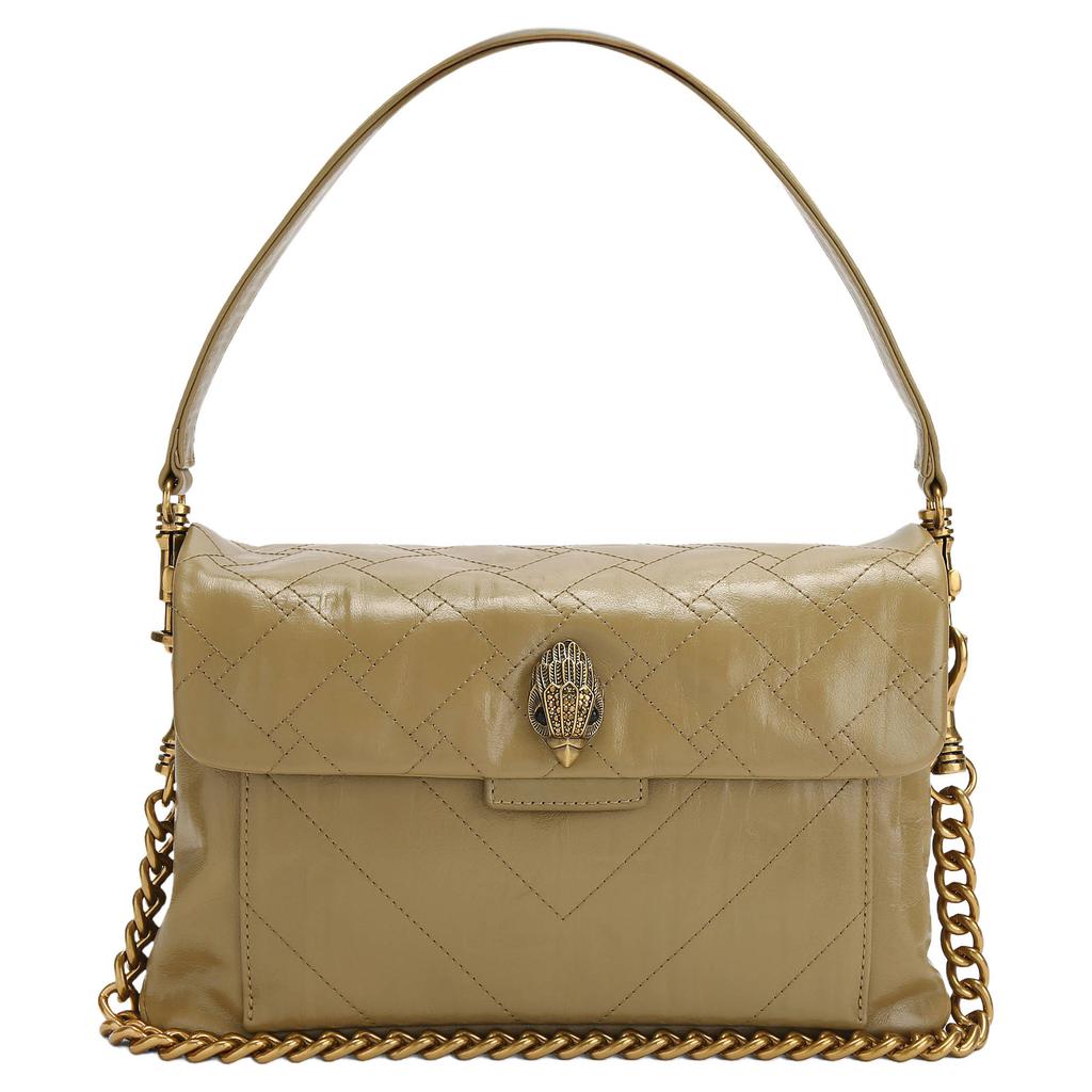 Kurt Geiger leren schoudertas Celia olijfgroen