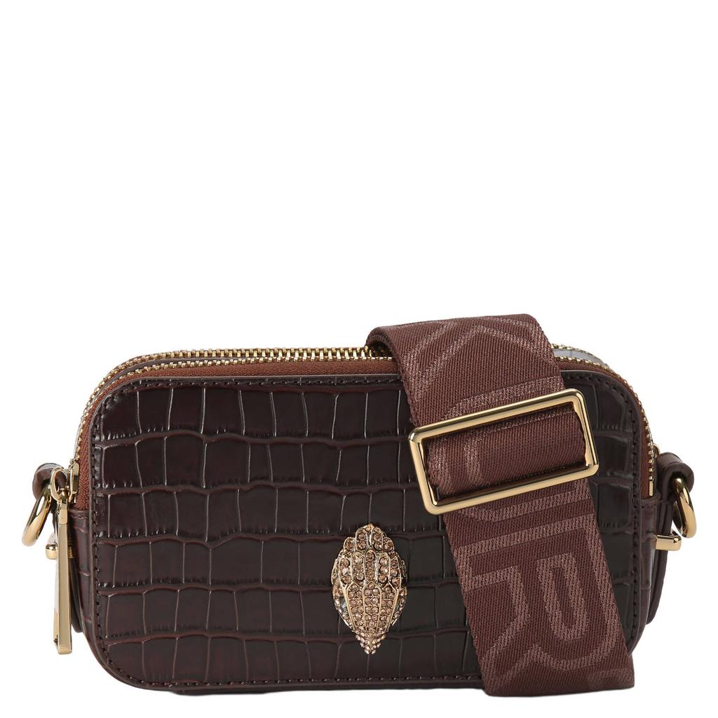 Kurt Geiger leren crossbody tas Kensington donkerbruin