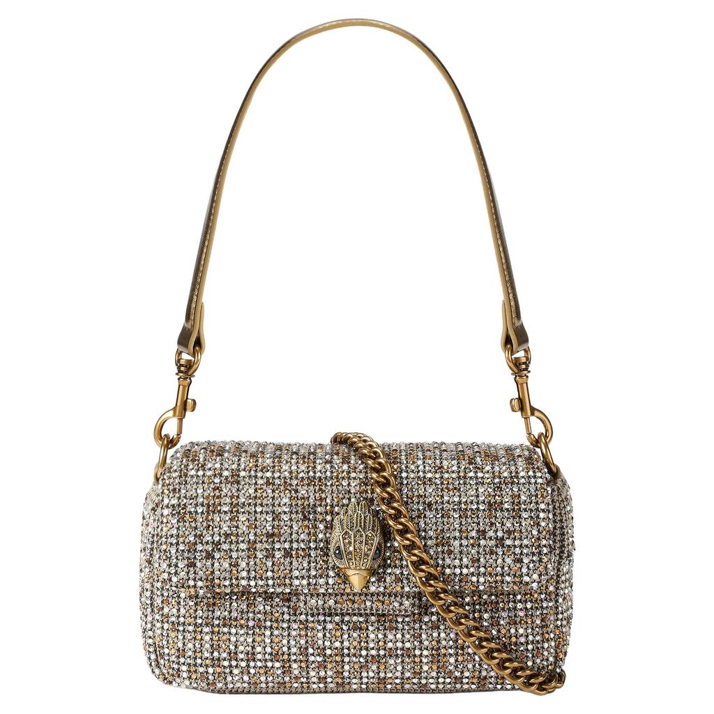 Kurt Geiger schoudertas Oxford met strass goudkleurig