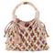 Kurt Geiger mini macramé handtas met kralen beige/multi