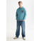 Scotch & Soda regular fit hoodie met backprint - blauw