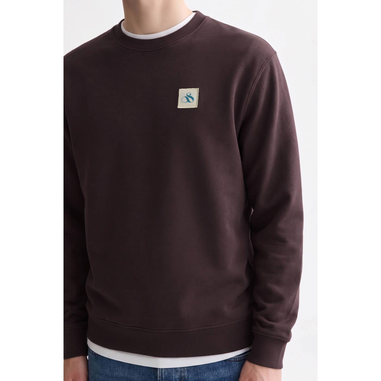 Scotch & Soda regular fit sweater donkerpaars