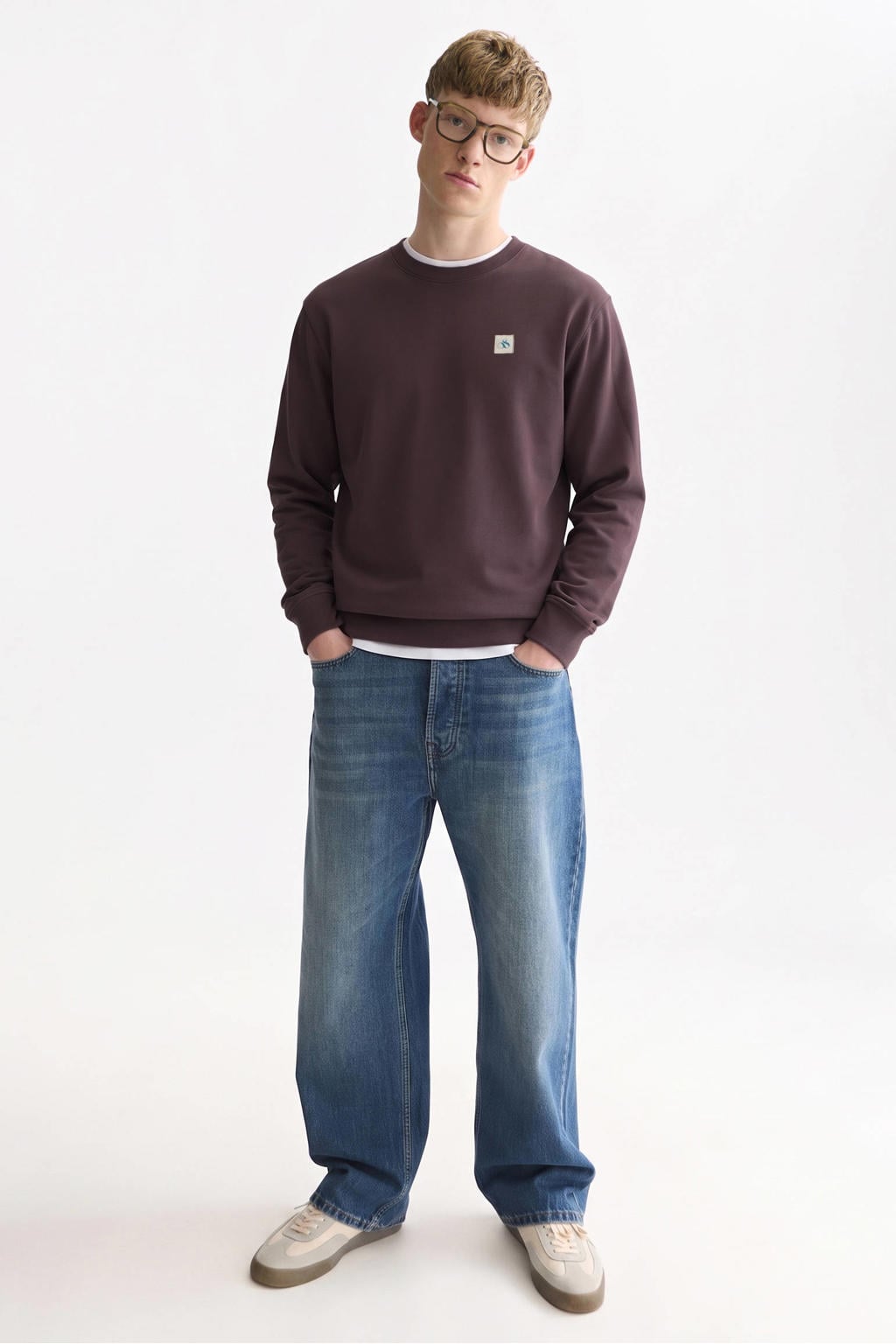 Scotch & Soda regular fit sweater - donkerpaars