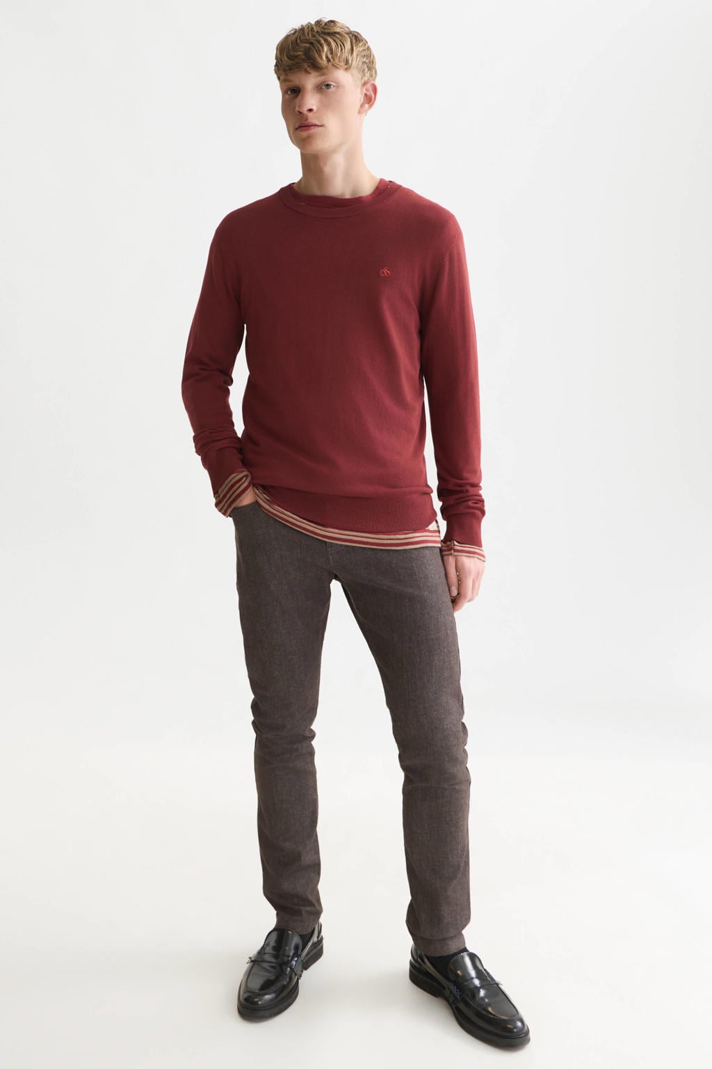 Scotch & Soda regular fit trui - new maroon