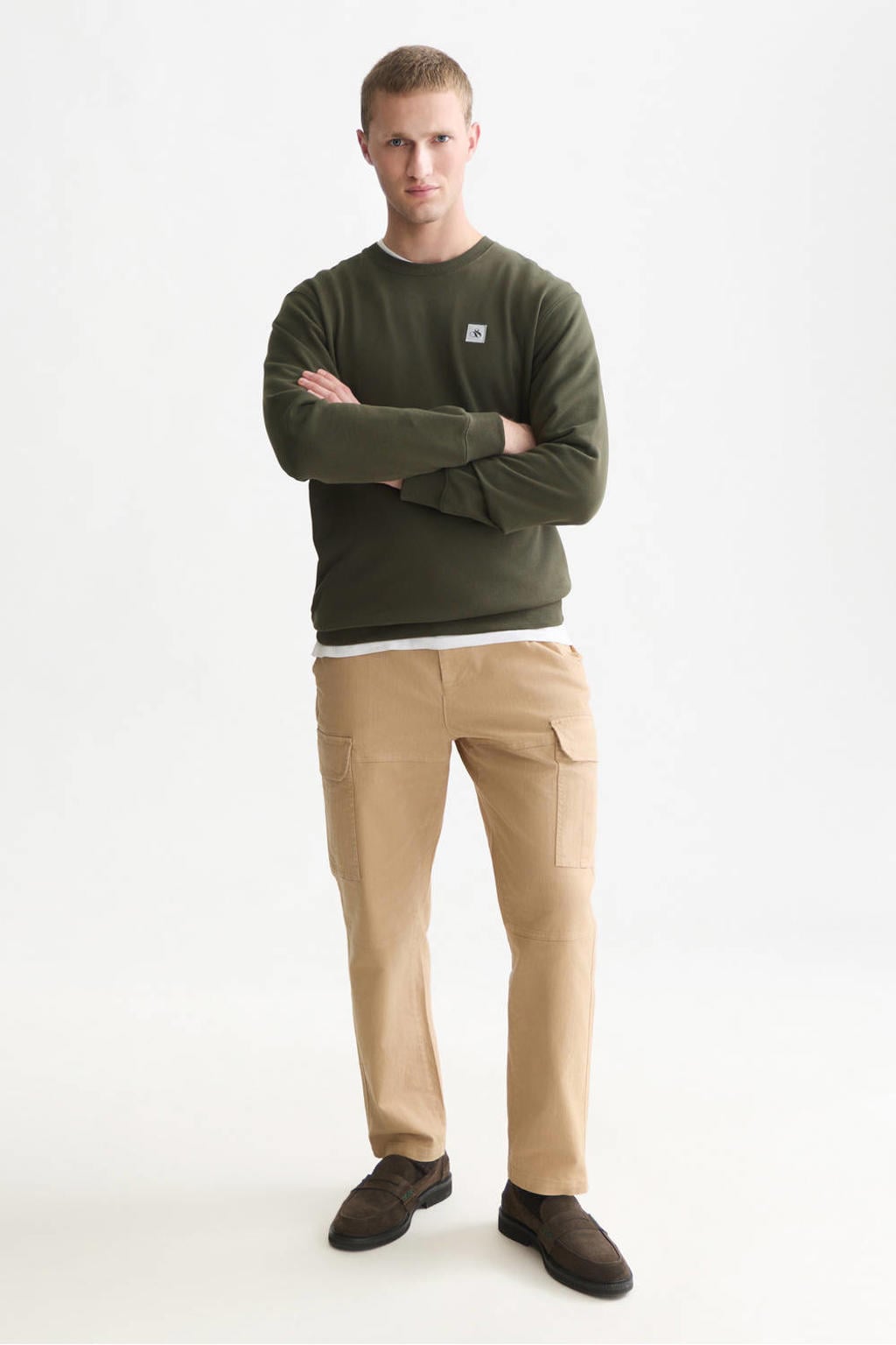 Scotch & Soda regular fit sweater - donkergroen