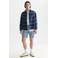 Scotch & Soda denim loose fit geruit overshirt - fiesta