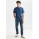 Scotch & Soda relaxed fit T-shirt met backprint - blauw