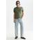 Scotch & Soda regular fit piqué polo met print - olijfgroen