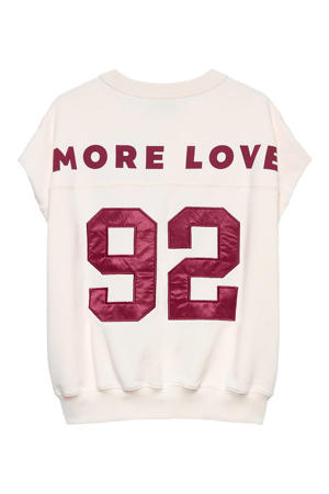 sweater met backprint beige