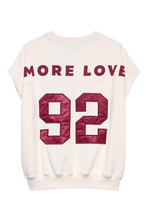 sweater met backprint beige