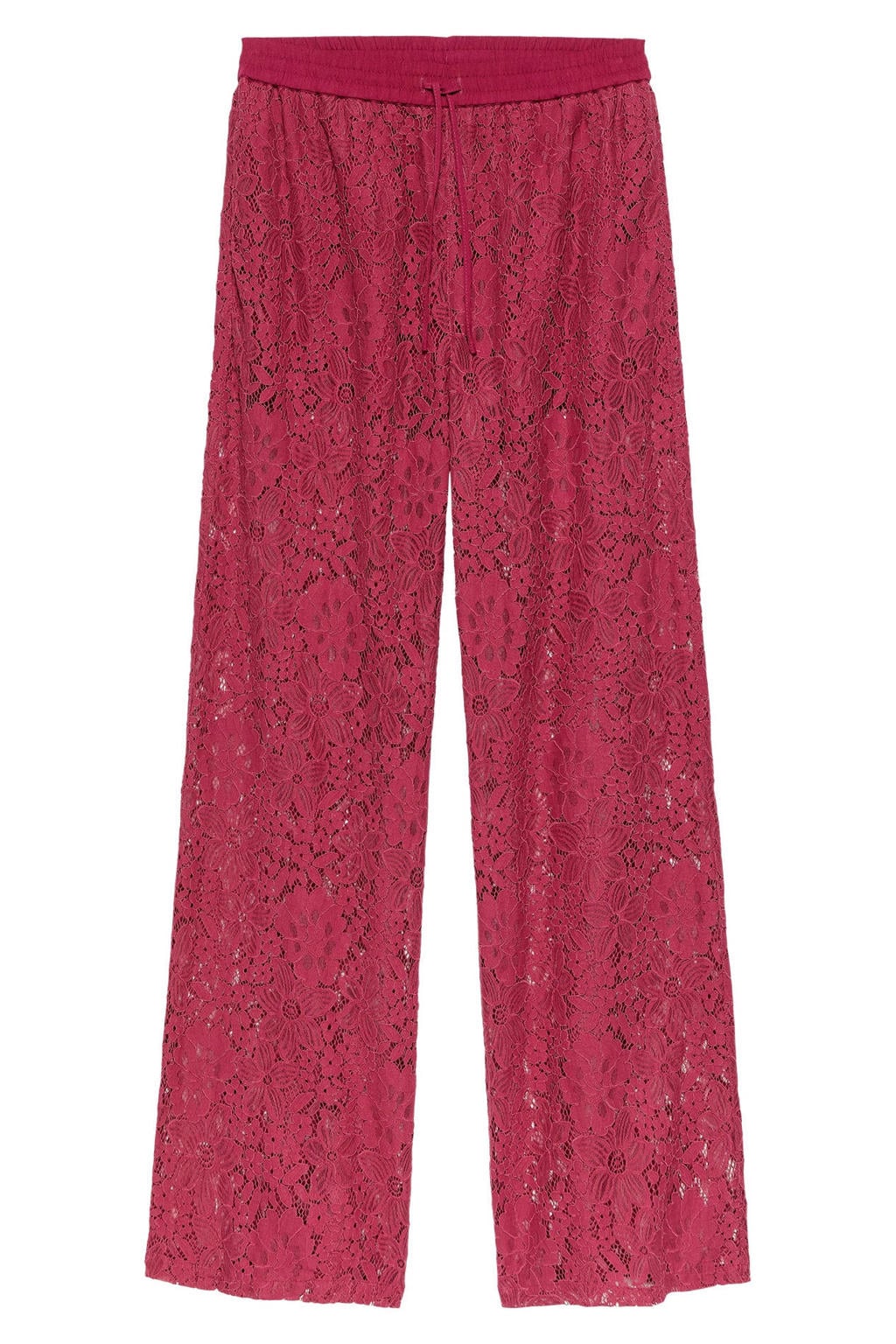 Rode dames Catwalk Junkie wide leg high waist broek met effen