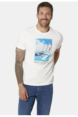 regular fit T-shirt met print Plus Size - wit