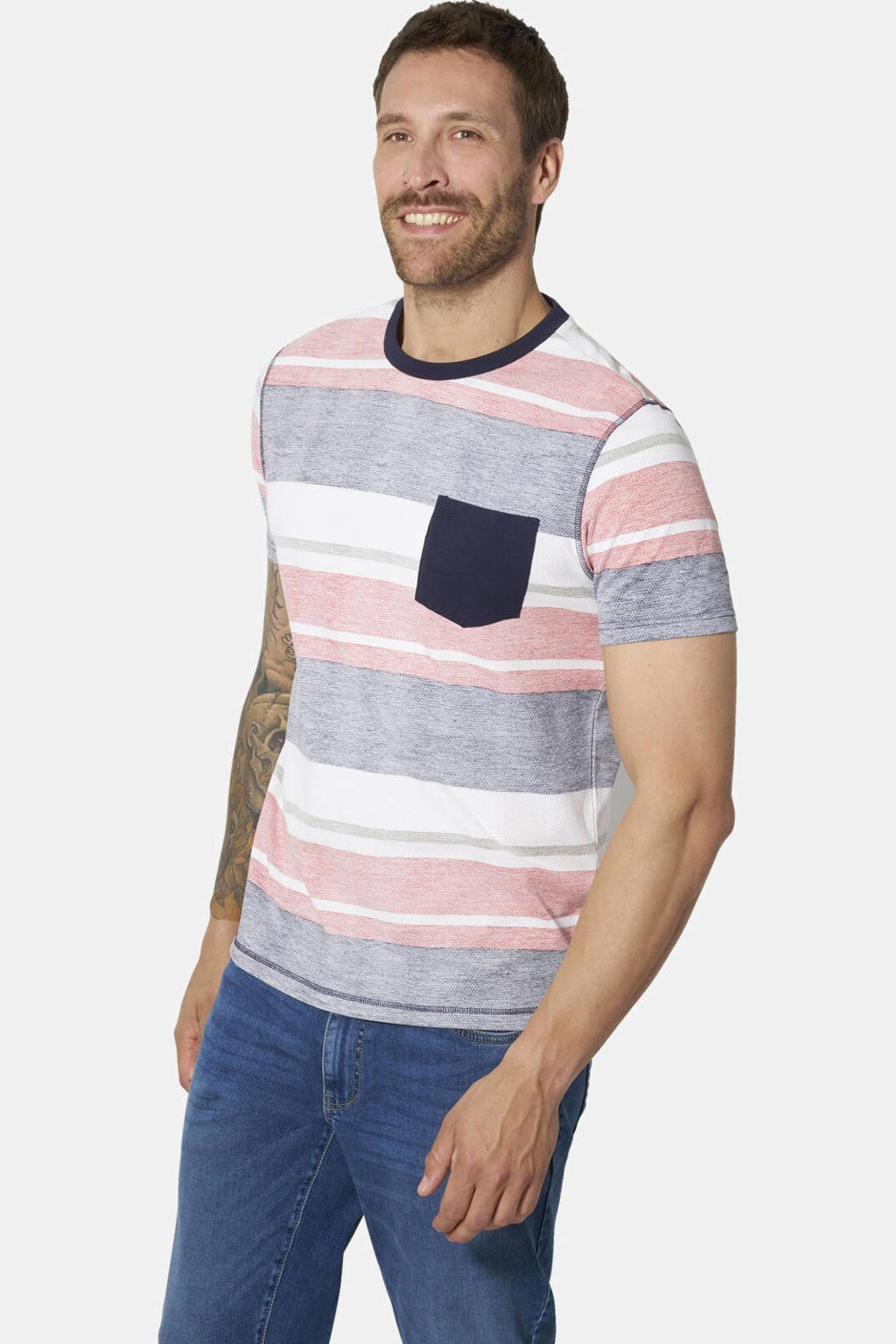 Babista LEARO regular fit gestreept T-shirt Plus Size - meerkleurig