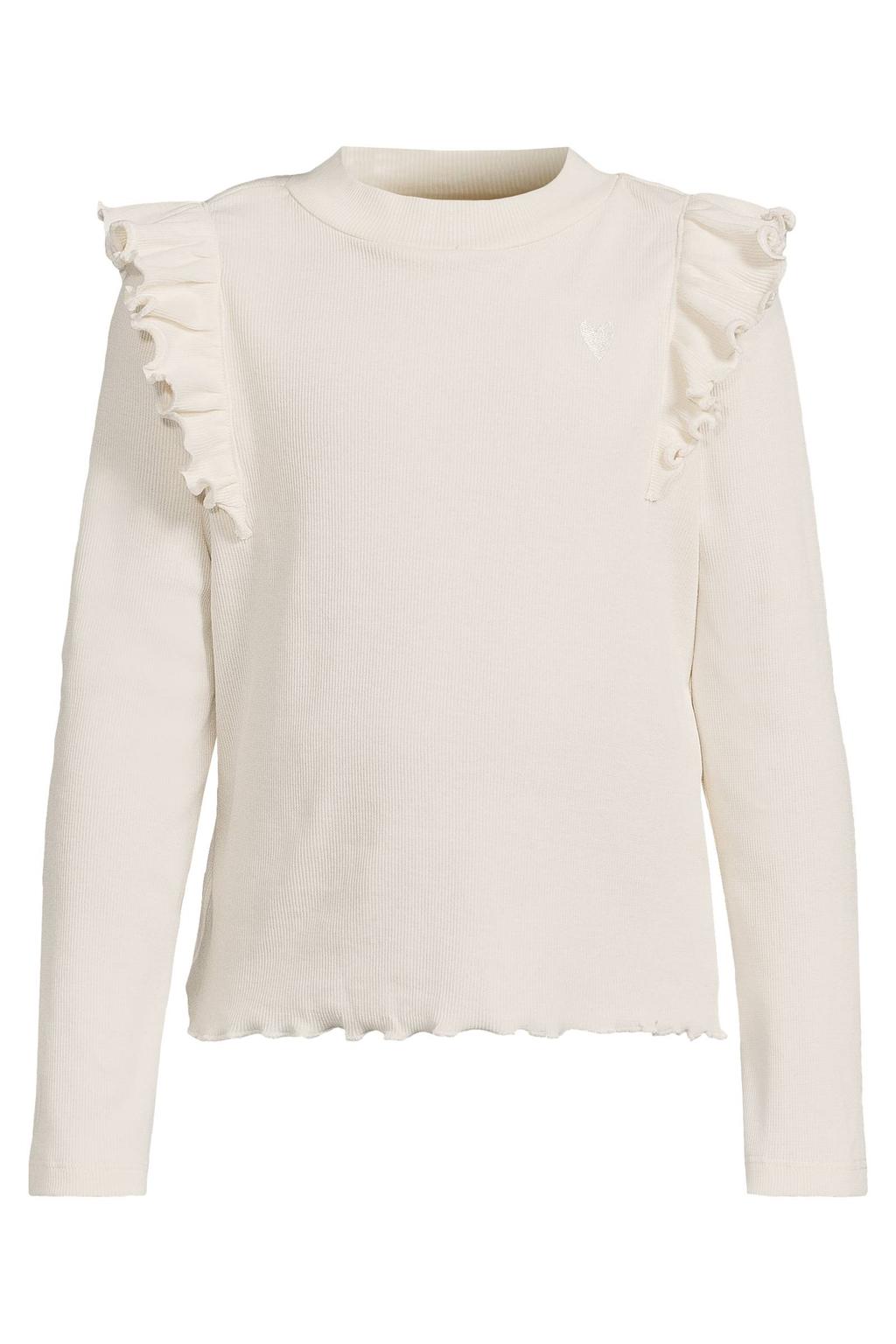 Me & My Monkey longsleeve met ruches - ecru