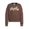 Me & My Monkey sweater met tekst - donkerbruin