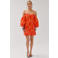 HARPER & YVE gebloemde off shoulder jurk rood