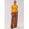 HARPER & YVE wide leg regular waist broek met panterprint multi