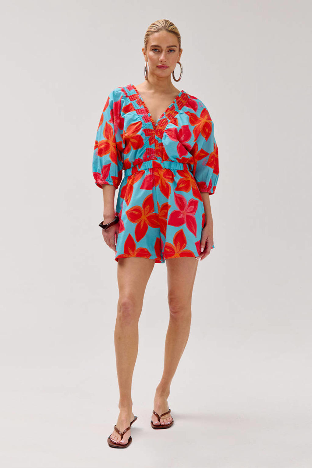 HARPER & YVE gebloemde playsuit blauw