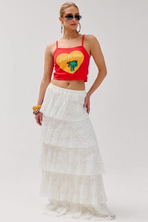 maxi rok ecru