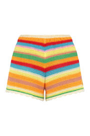 thumbnail: HARPER & YVE straight regular waist gestreepte casual short gehaakt multi