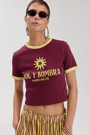 T-shirt donkerpaars