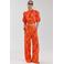 HARPER & YVE high straight gebloemde broek met plooien - oranje