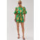 HARPER & YVE straight regular waist gebloemde casual short groen