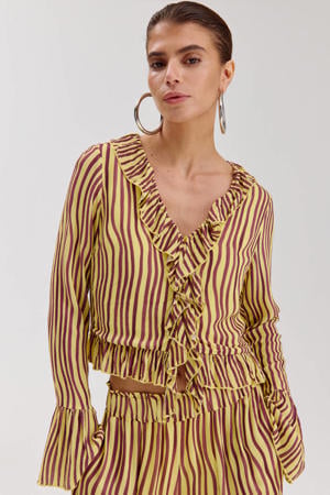 gestreepte blouse geel