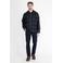 LERROS regular fit overshirt met print en wol - donkerblauw