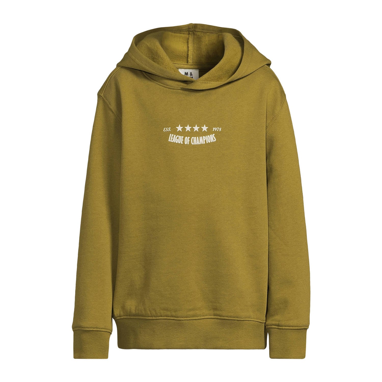 Me & My Monkey hoodie met backprint olijfgroen
