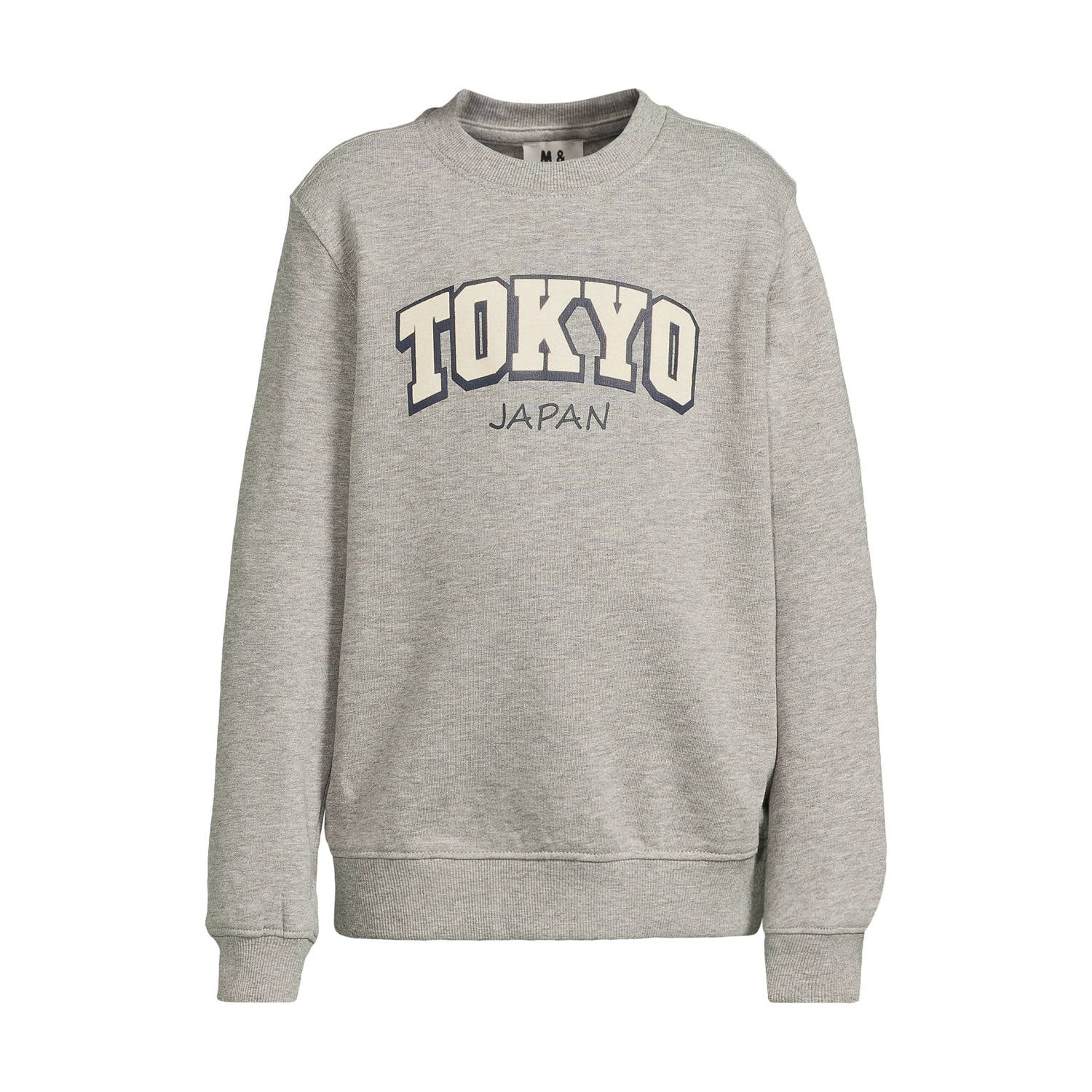 Me & My Monkey sweater met tekst grijs