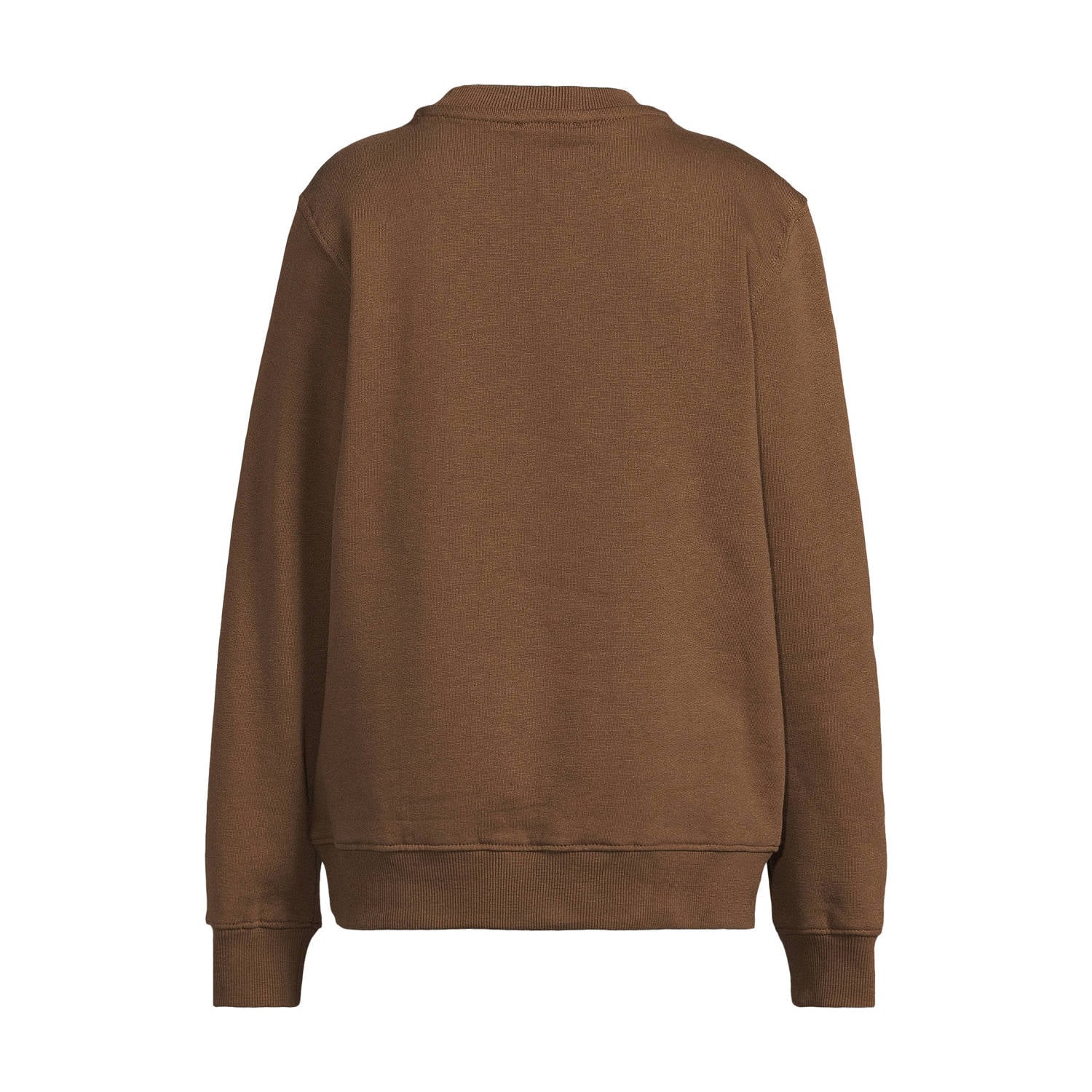 Me & My Monkey sweater met tekst donkerbruin