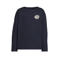 Me & My Monkey rechtvallende longsleeve met backprint - donkerblauw