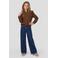 Me & My Monkey rechtvallende blouse met ruches - donkerbruin