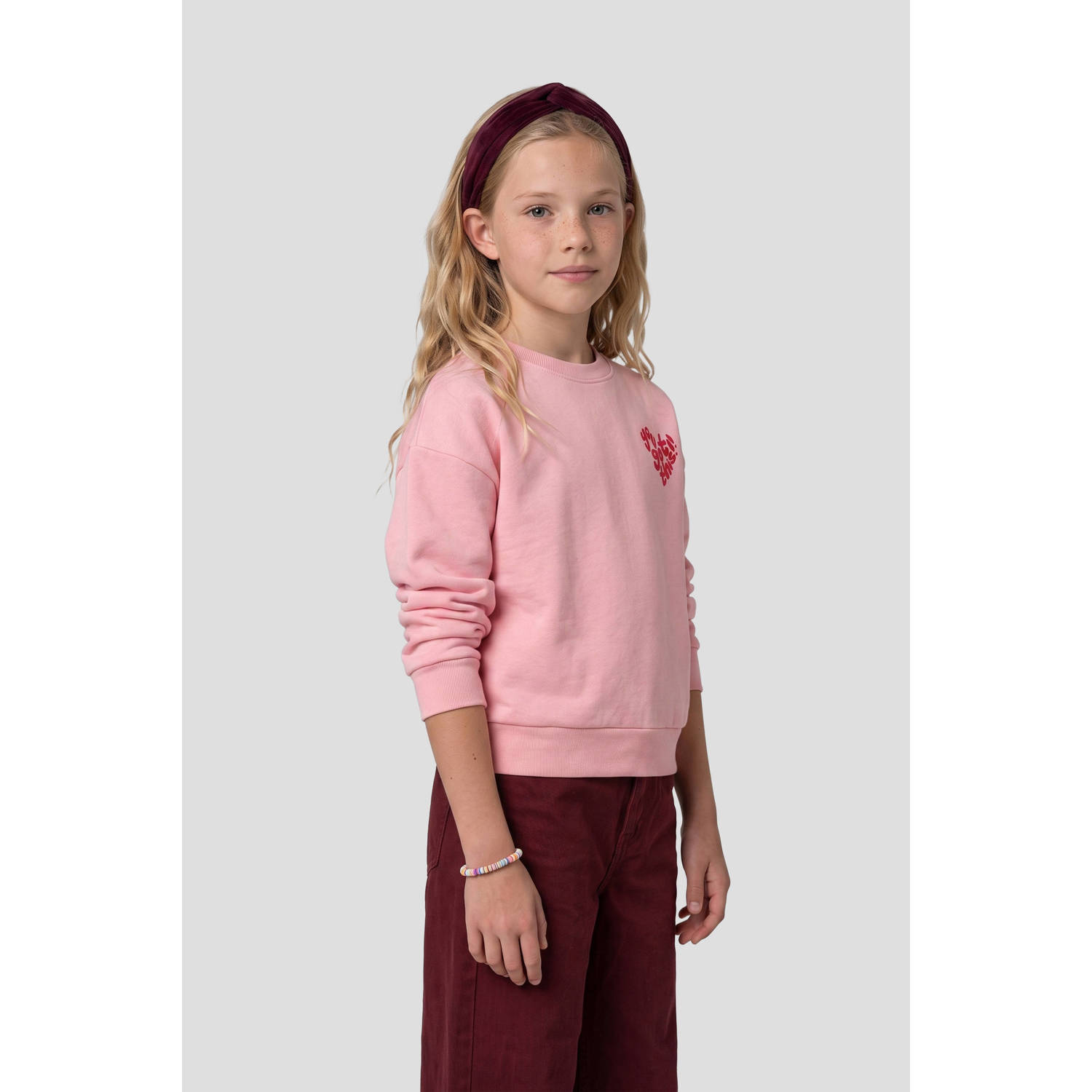 Me & My Monkey rechtvallende sweater met backprint
