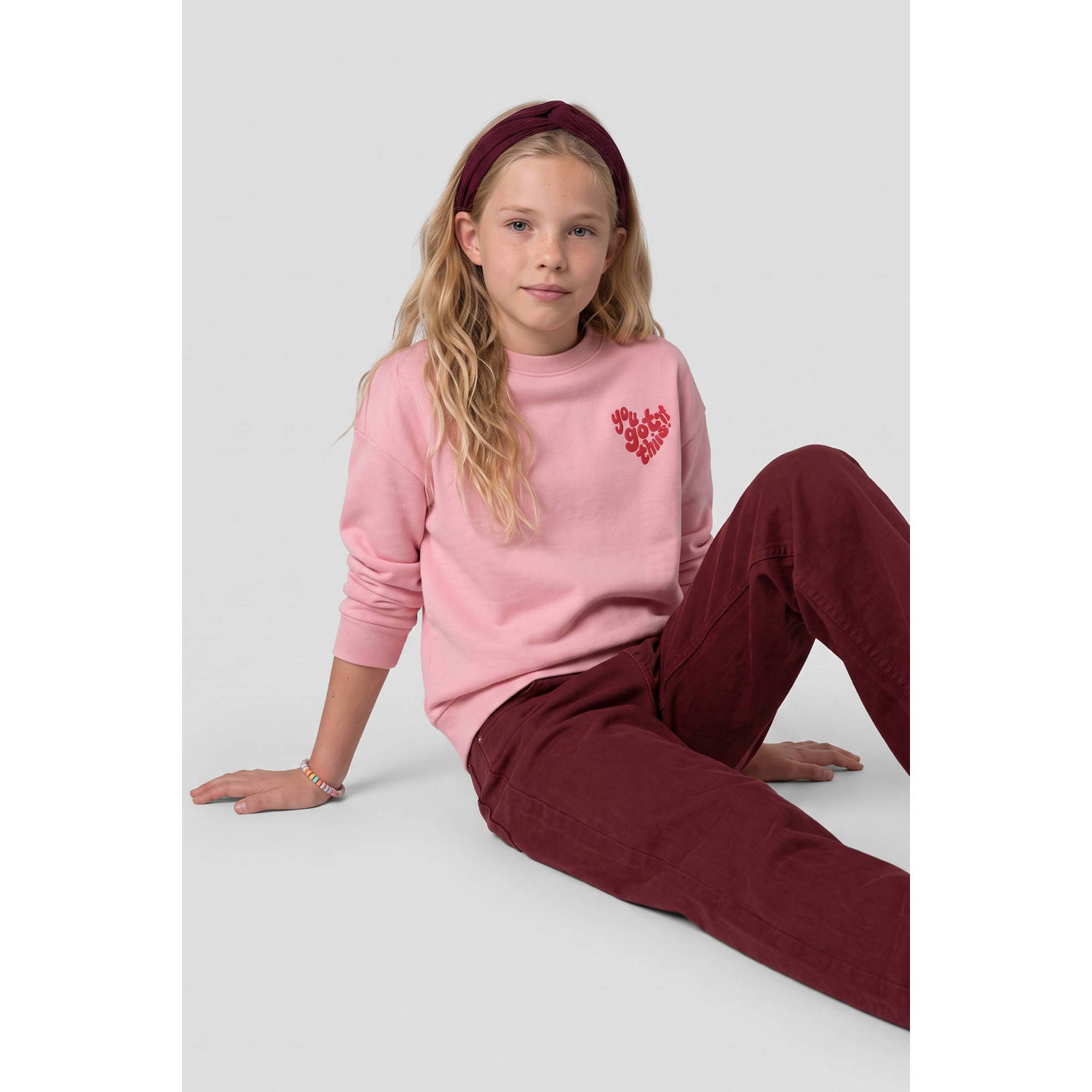 Me & My Monkey rechtvallende sweater met backprint