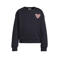 Me & My Monkey rechtvallende sweater met backprint - donkerblauw