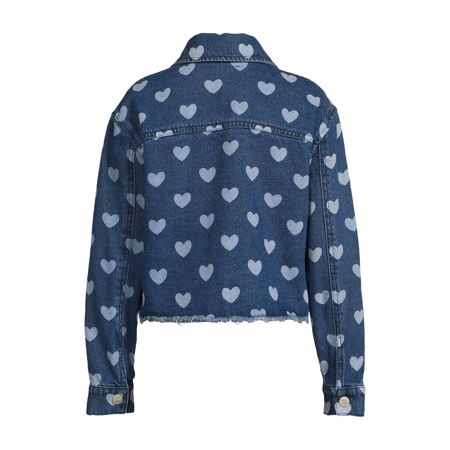 Me & My Monkey spijkerjas met hartjes donkerblauw