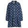 Me & My Monkey spijkerjurk met hartjes en plooien - donkerblauw