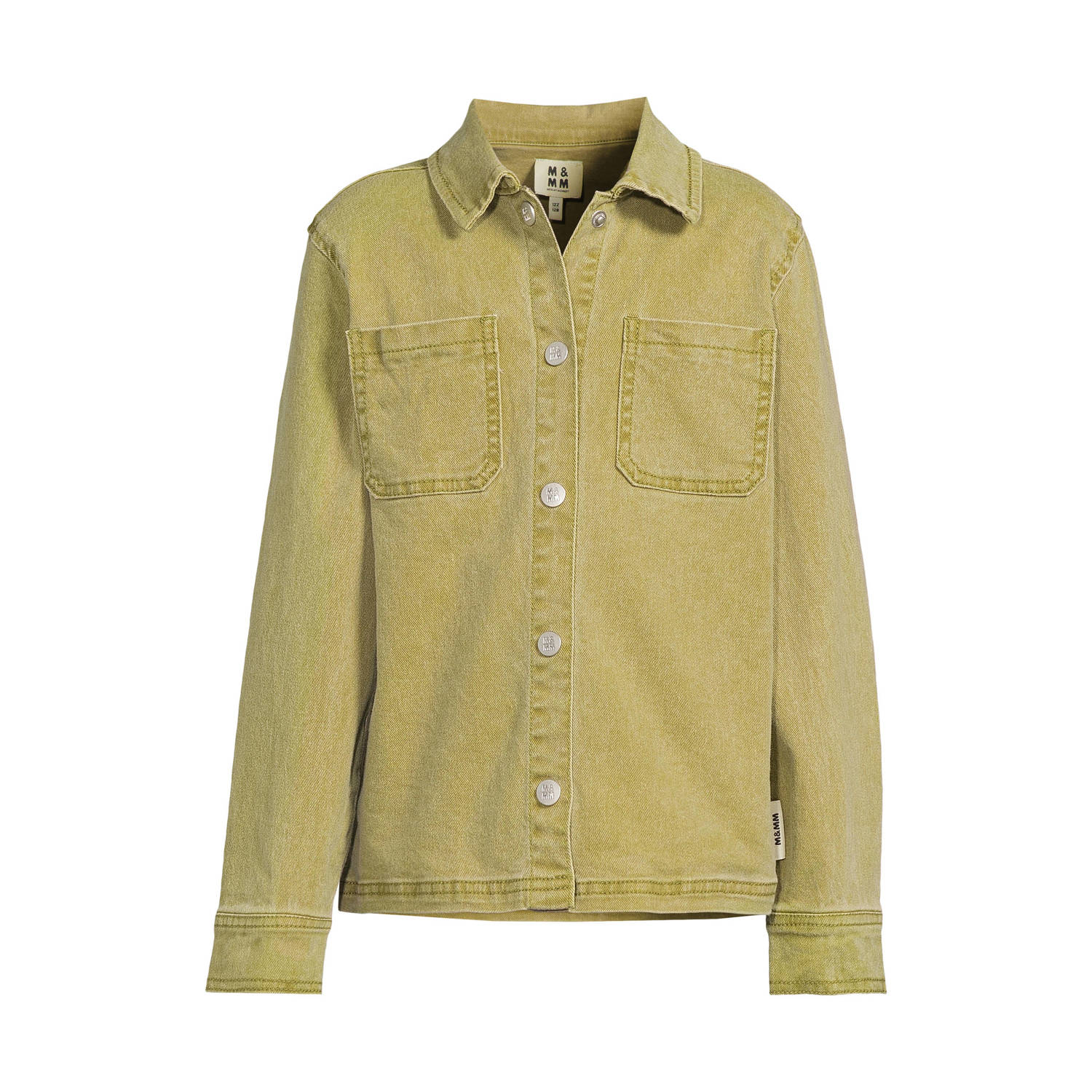 Me & My Monkey denim overshirt olijfgroen
