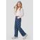 Me & My Monkey loose fit jeans met hartjes - donkerblauw