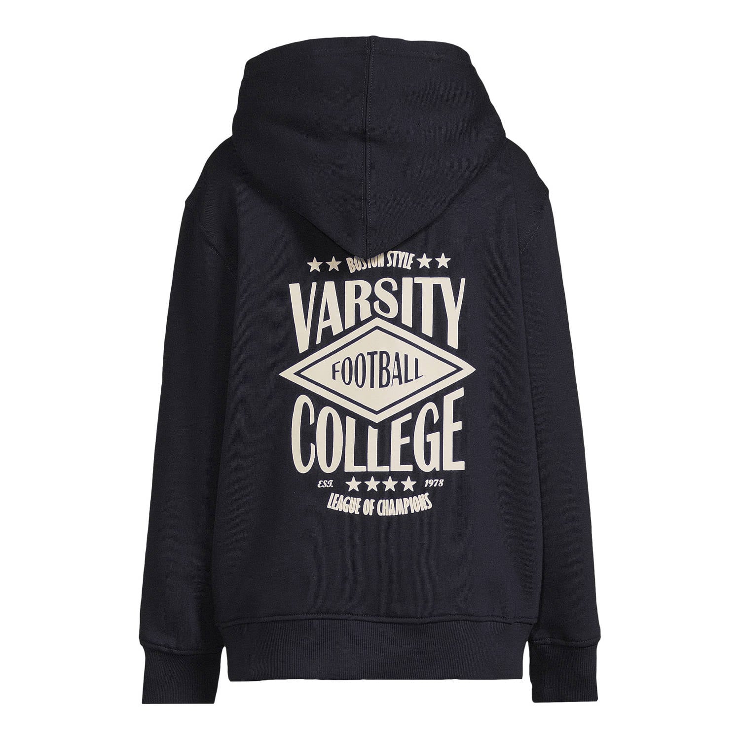 Me & My Monkey hoodie met backprint donkerblauw