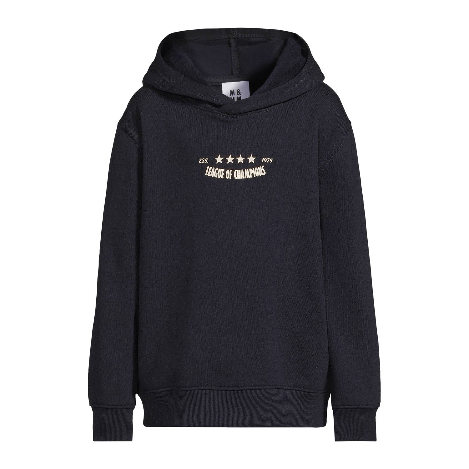 Me & My Monkey hoodie met backprint donkerblauw