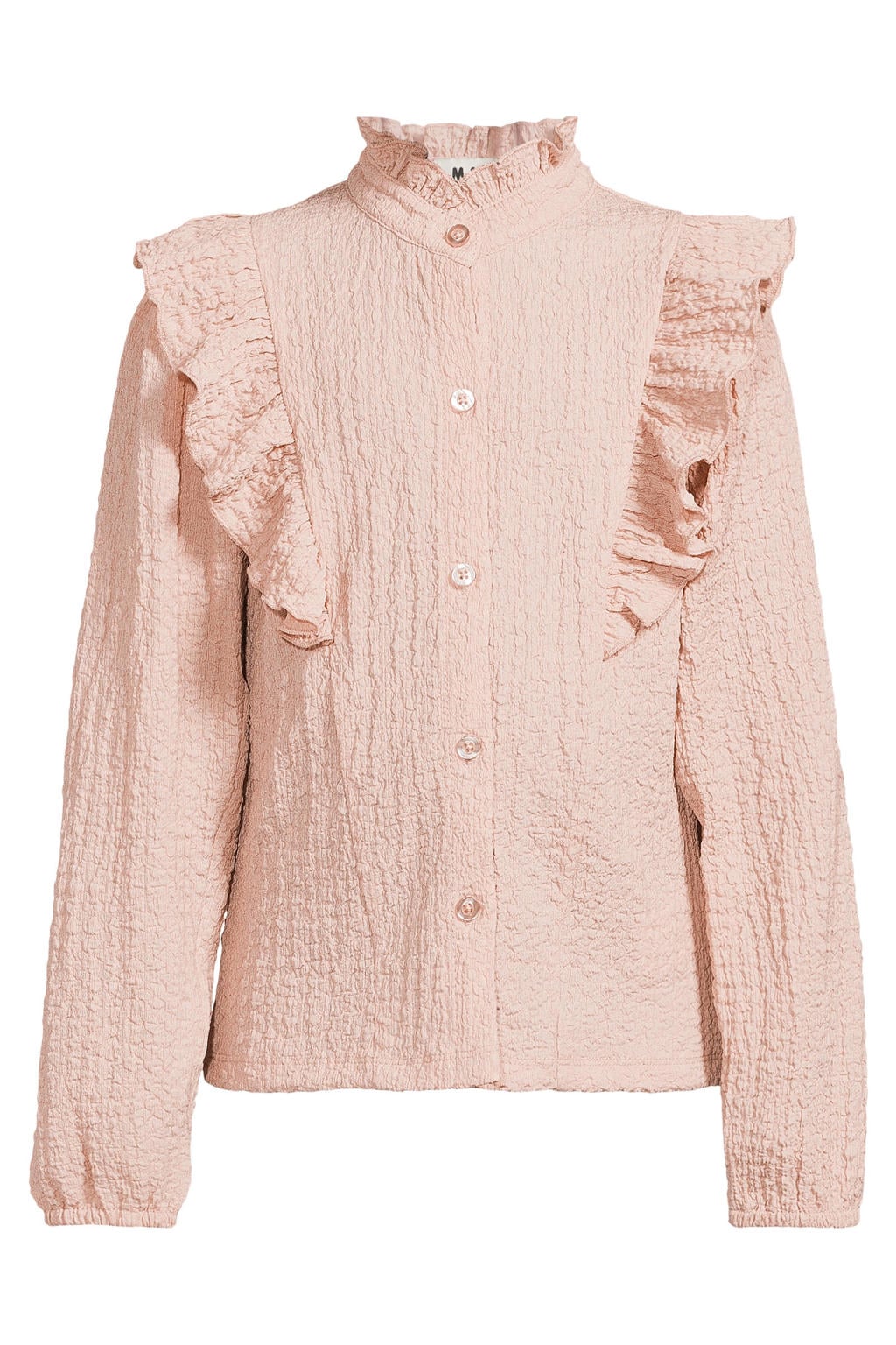 Me & My Monkey rechtvallende blouse met ruches - roze