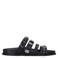 Sacha leren slippers zwart