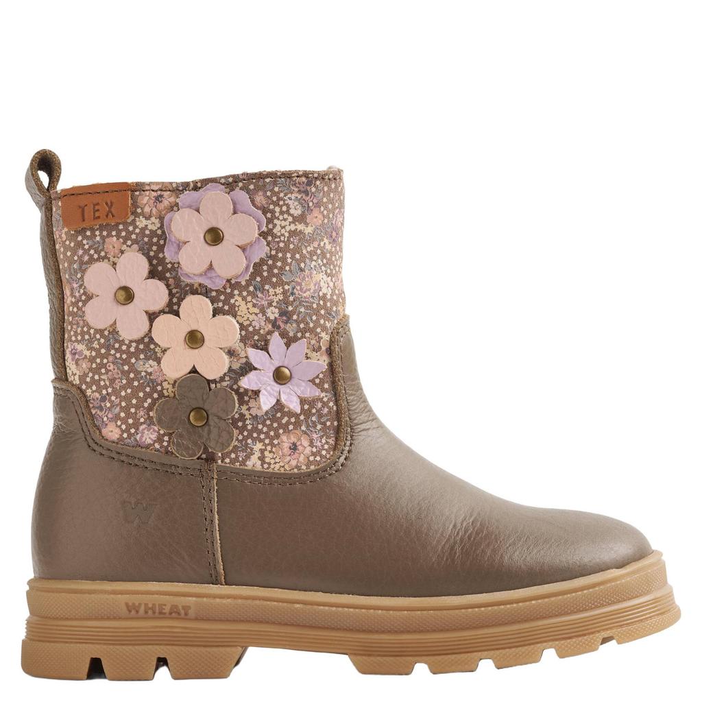 Wheat suède enkelboots met profielzool - groen