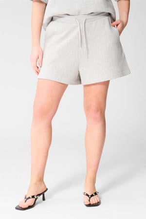 regular waist casual short grijs