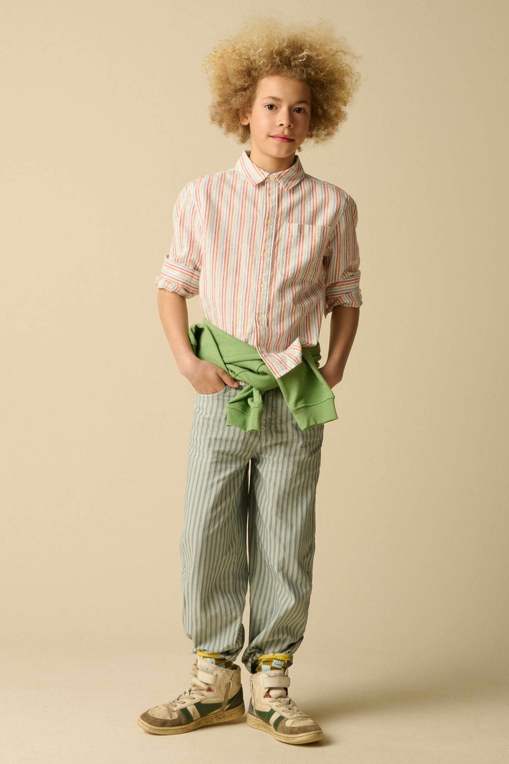 Sissy-Boy gestreept casual overhemd oranje