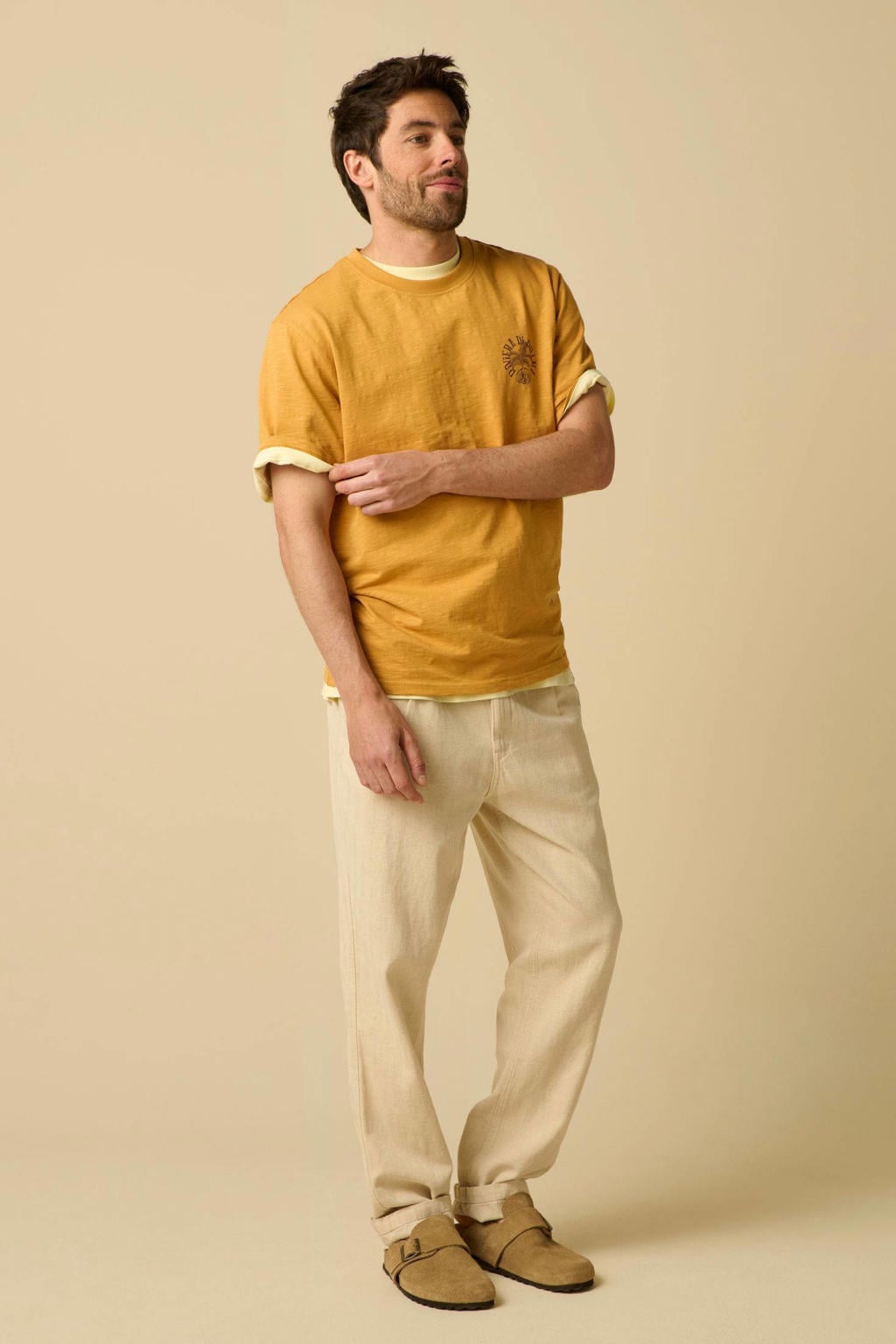 Sissy-Boy relaxed T-shirt met backprint geel