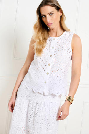 top broderie ecru